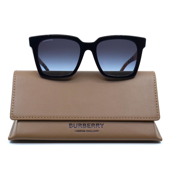 NEW BURBERRY BE4335 MAPLE 39298G BLACK GREY GRADIENT AUTHENTIC SUNGLASSES - Picture 9 of 13